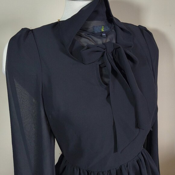 Sheer Bow Chiffon Blouse - Picture 1 of 6